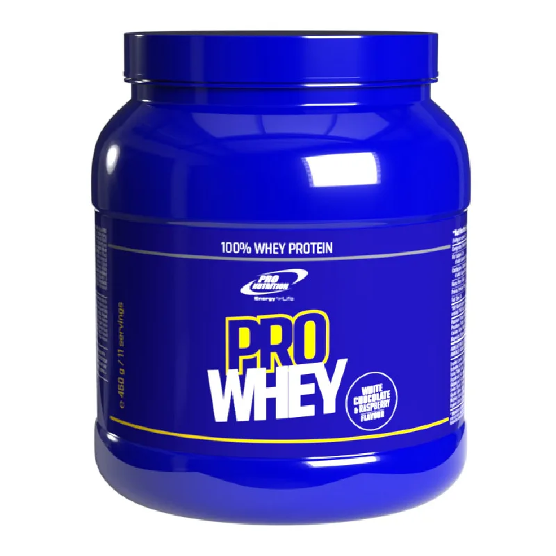 Concentrat Proteic, Pro Whey, ciocolata alba cu zmeura, 450g, Pro Nutrition — preț și oferte