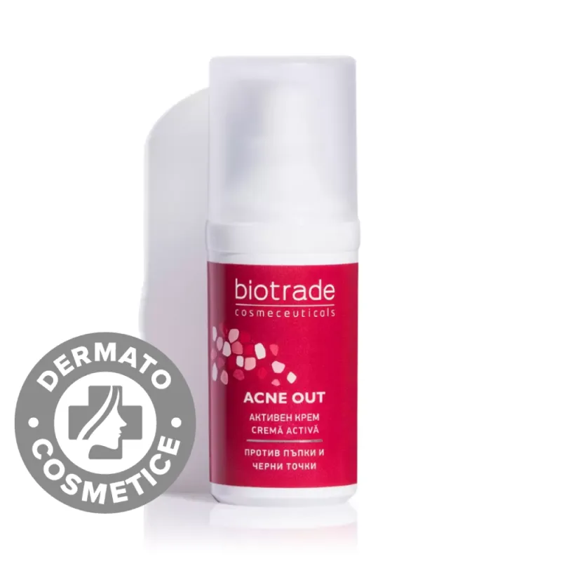 Crema ten gras si acneic Acne Out, 30ml, Biotrade — preț și oferte