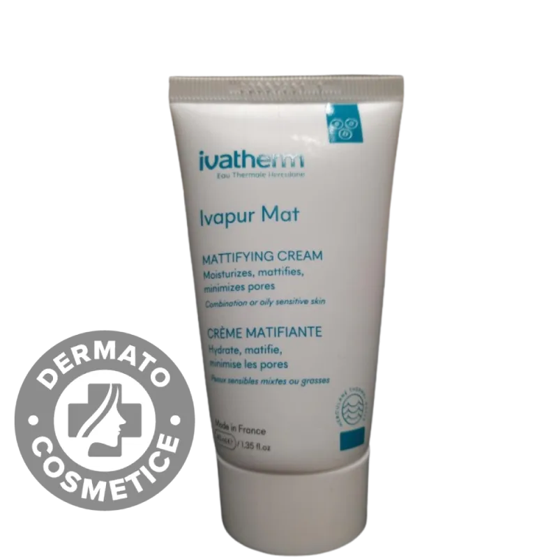 Crema matifianta pentru piele grasa si mixta Ivapur Mat, 40ml, Ivatherm — preț și oferte