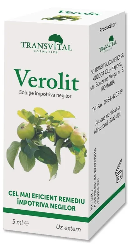 Solutie impotriva negilor Verolit, 5 ml, Transvital TRANSVITAL COSMETICS — preț și oferte