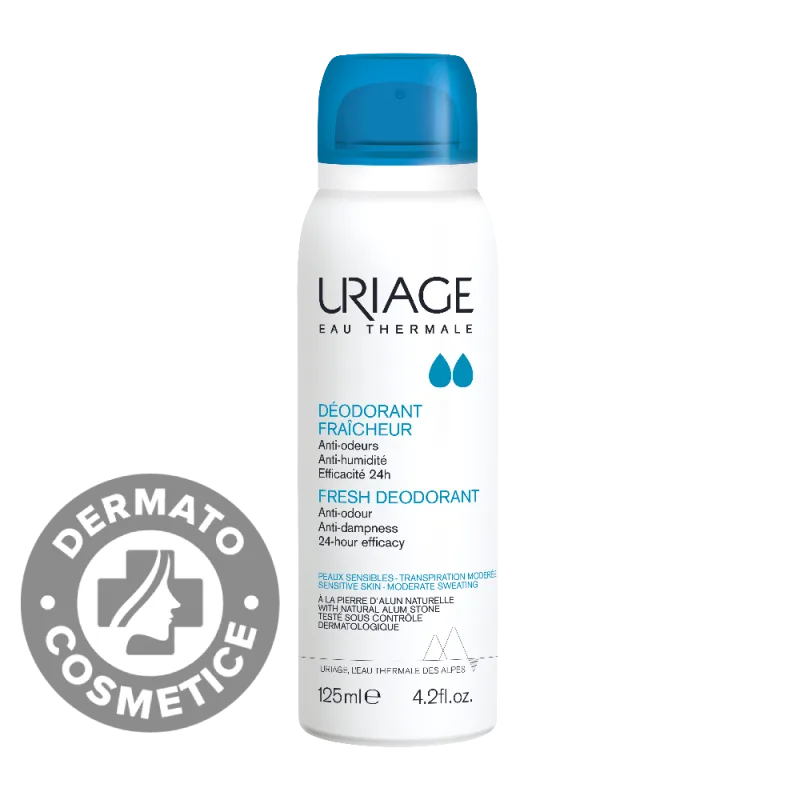 Deodorant spray cu piatra de alaun pentru piele sensibila, 125 ml, Uriage — preț și oferte
