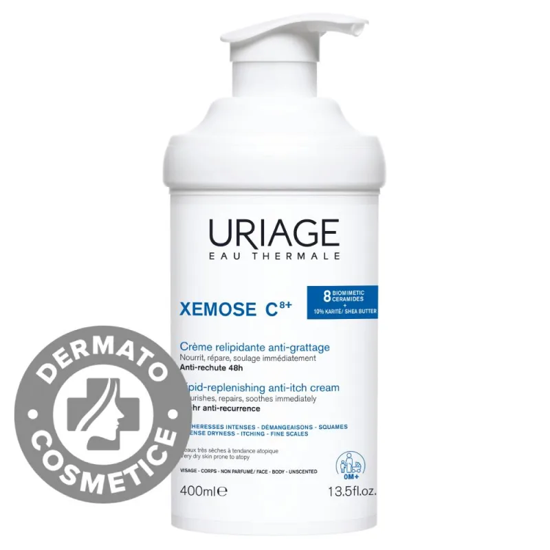 Crema relipidanta anti-prurit Xemose C8+, 400ml, Uriage — preț și oferte