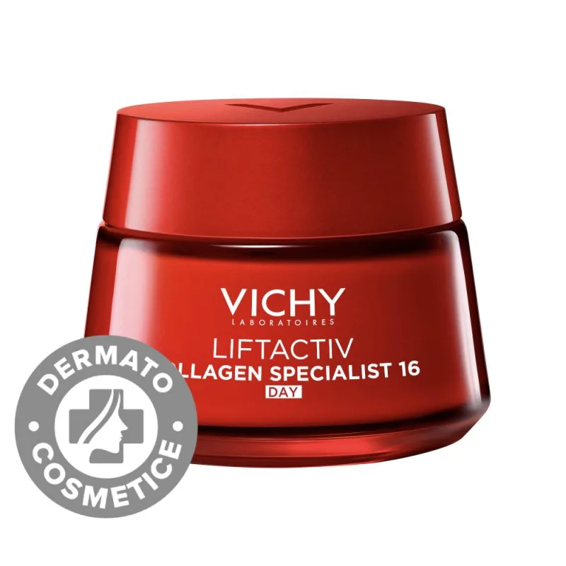 Crema antirid de zi pentru toate tipurile de ten Liftactiv Collagen Specialist 16, 50ml, Vichy — preț și oferte