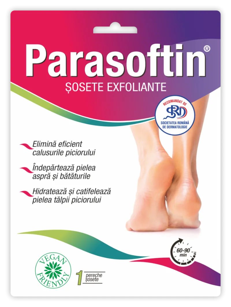Sosete exfoliante Parasoftin, 1 pereche, Adex-Cosmetics — preț și oferte