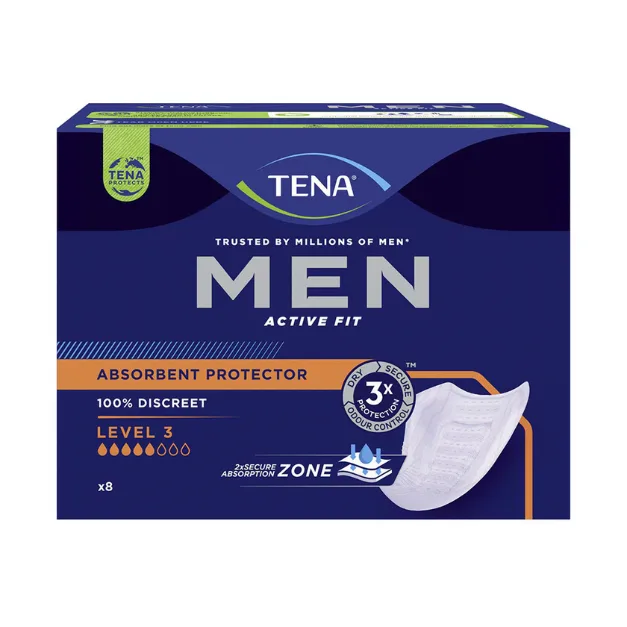 Protectie absorbanta barbati, TENA Men Level 3, 8 bucati — preț și oferte