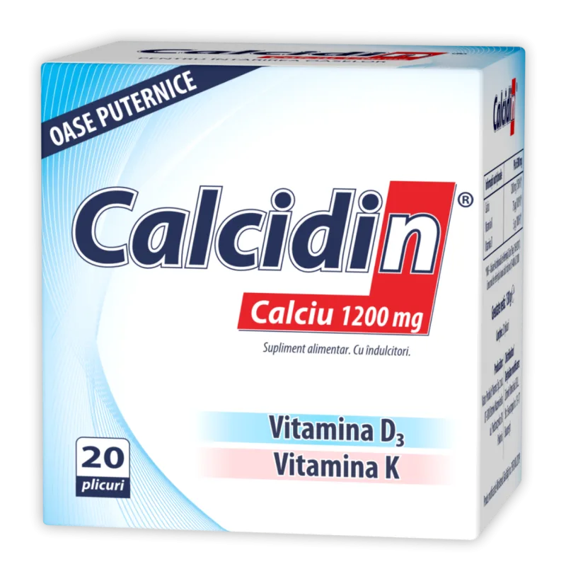 Calcidin 1200 mg, 20 plicuri, Zdrovit — preț și oferte