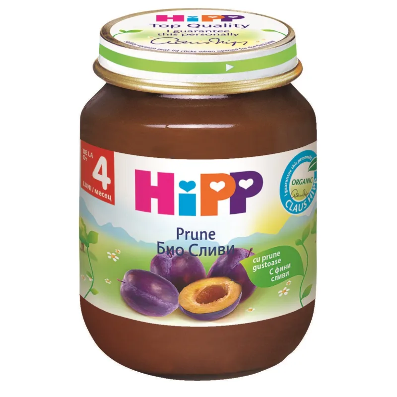 Piure de prune, +4 luni, 125 g, Hipp — preț și oferte