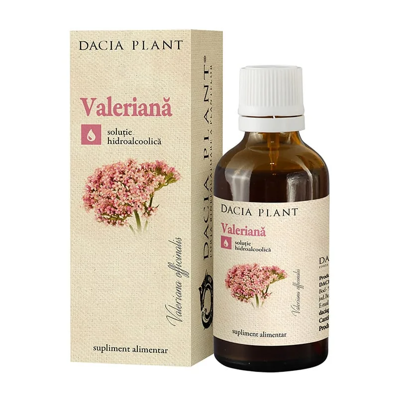 Tinctura de valeriana, 50ml, Dacia Plant — preț și oferte