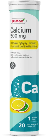 Dr. Max Calciu 500mg, 20 comprimate efervescente