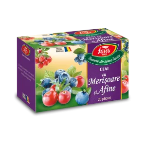 Ceai de merisoare si afine, 20 de plicuri, Fares