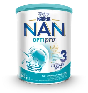 Lapte praf Nan 3 Optipro HMO +12 luni, 800g, Nestle