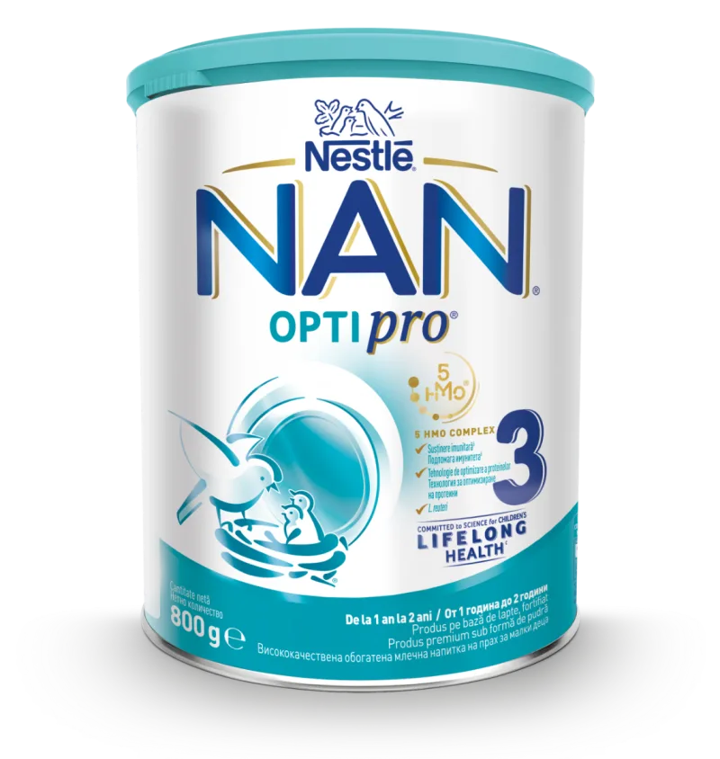 Lapte praf Nan 3 Optipro HMO +12 luni, 800g, Nestle — preț și oferte