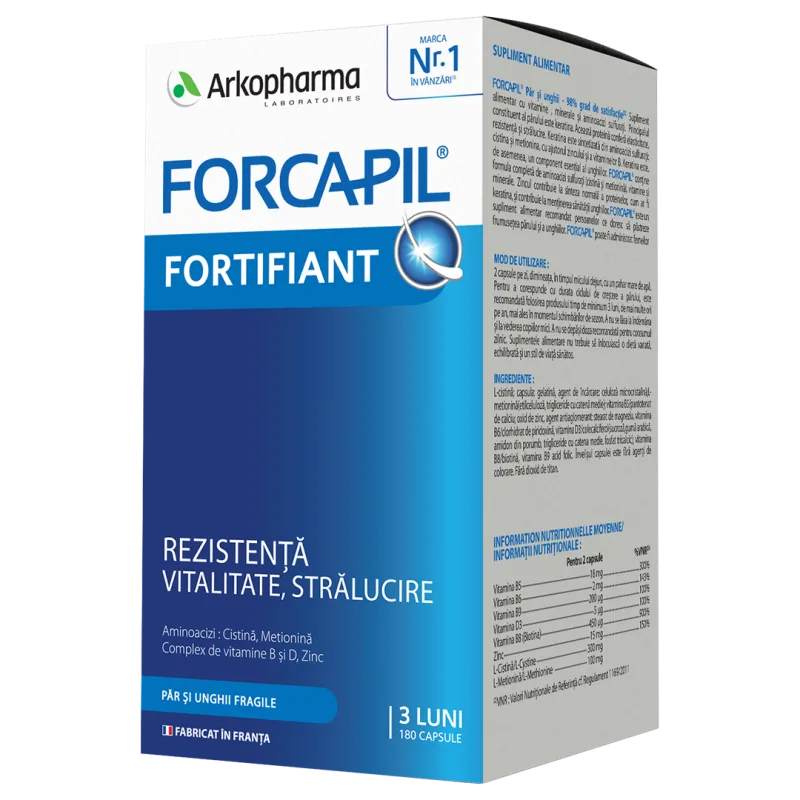 Forcapil par si unghii, 180 capsule — preț și oferte