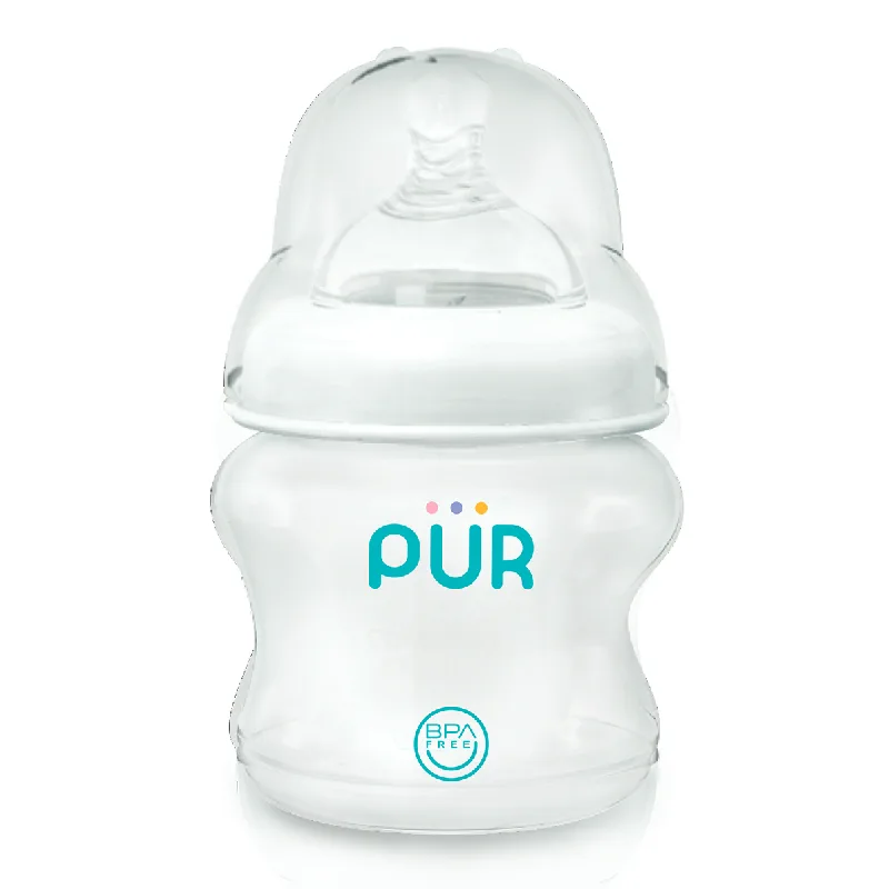 Biberon Comfort cu gura larga, 150ml, PUR PUR BABY — preț și oferte