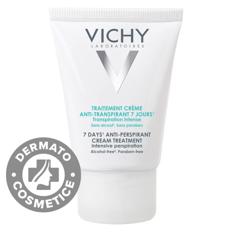 Deodorant crema impotriva transpiratiei abundente, eficacitate 7 zile, 30ml, Vichy — preț și oferte