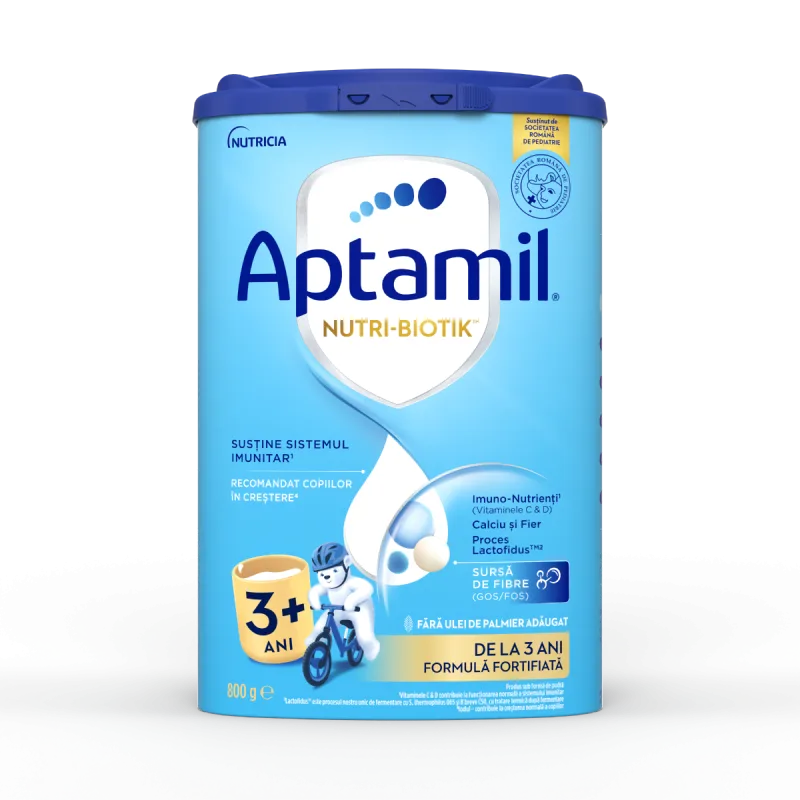 Formula de lapte fortifiata pentru copii de la 3 ani NUTRI-BIOTIK 3+, 800g, Aptamil Aptamil Junior — preț și oferte