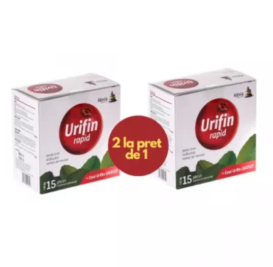 Urifin Rapid 15 Plicuri + ceai Urifin pachet 20 plicuri Gratuit 2 la pret de 1, Alevia — preț și oferte