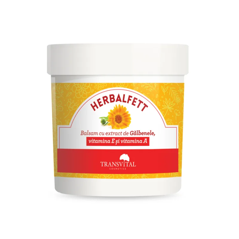 Herbalfett Balsam cu extract de Galbenele vitamina E si vitamina A, 250ml, Transvital TRANSVITAL COSMETICS — preț și oferte
