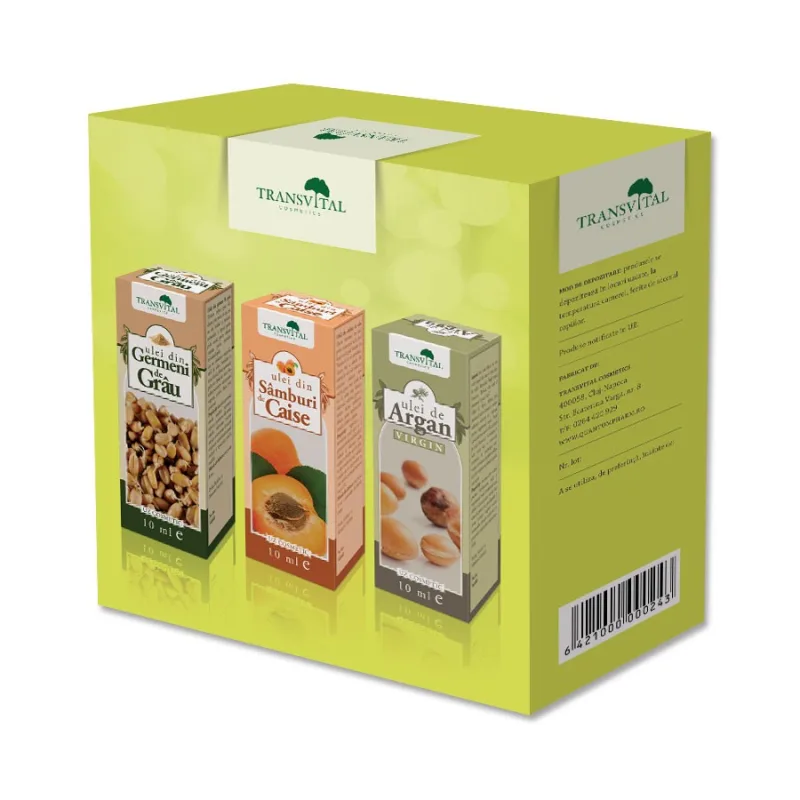 Pachet Ulei de Argan 10ml + Ulei din Germeni de grau 10ml + Ulei din samburi de Caise 10ml, Parapharm — preț și oferte
