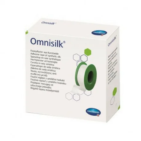 Plasture hipoalergen pe suport de matase Omnisilk 1.25cmx9.2m, 1 bucata, Hartmann — preț și oferte