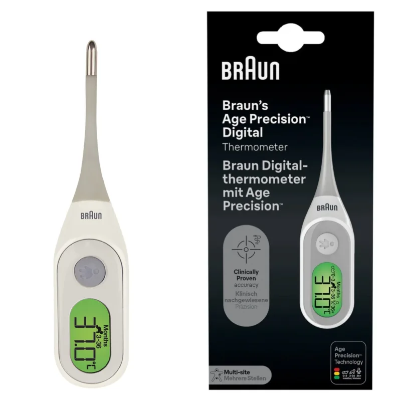 Termometru digital 3 in 1 cu varf flexibil TOW009061, Braun — preț și oferte