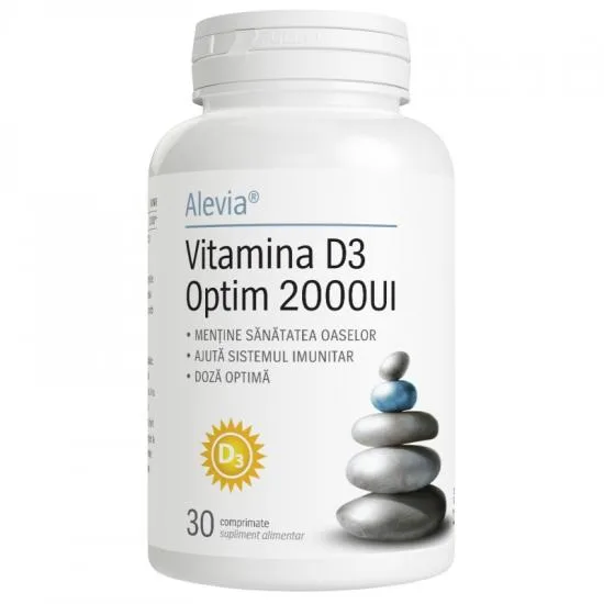 Vitamina D3 Optim 2000UI, 30 comprimate, Alevia — preț și oferte