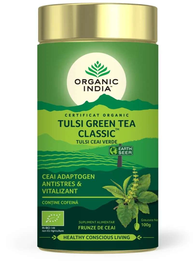 Tulsi Ceai Verde, 100g, Organic India — preț și oferte