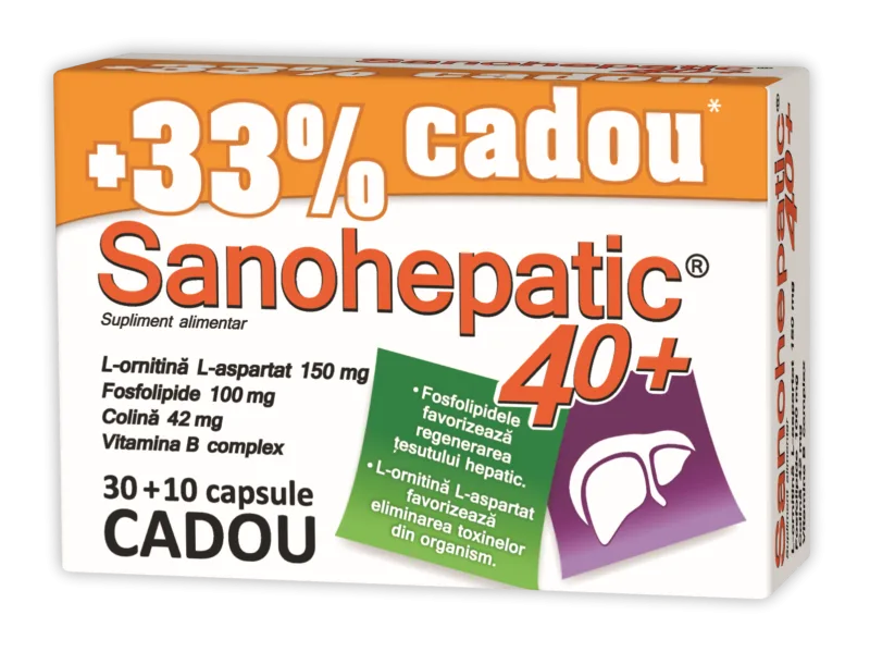 Sanohepatic 40+, 30 capsule, Natur Produkt ZDROVIT — preț și oferte