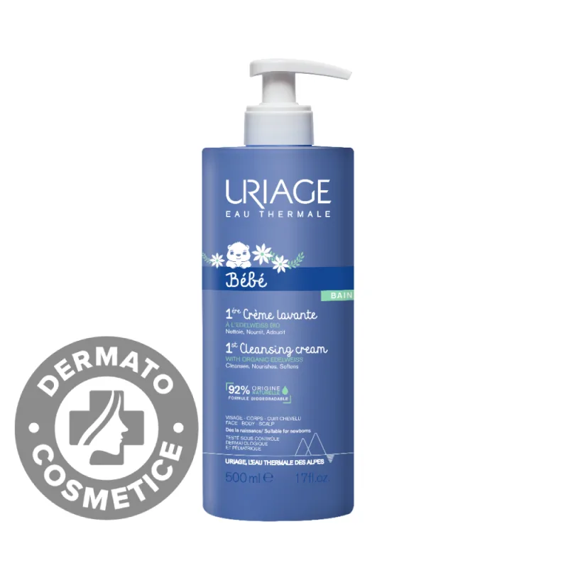 Crema de curatare cu apa termala 1er Bebe, 500ml, Uriage — preț și oferte