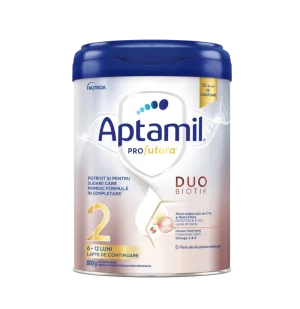 Lapte de continuare pentru copii de pentru 6-12 luni PROfutura DUOBIOTIK 2, 800g, Aptamil
