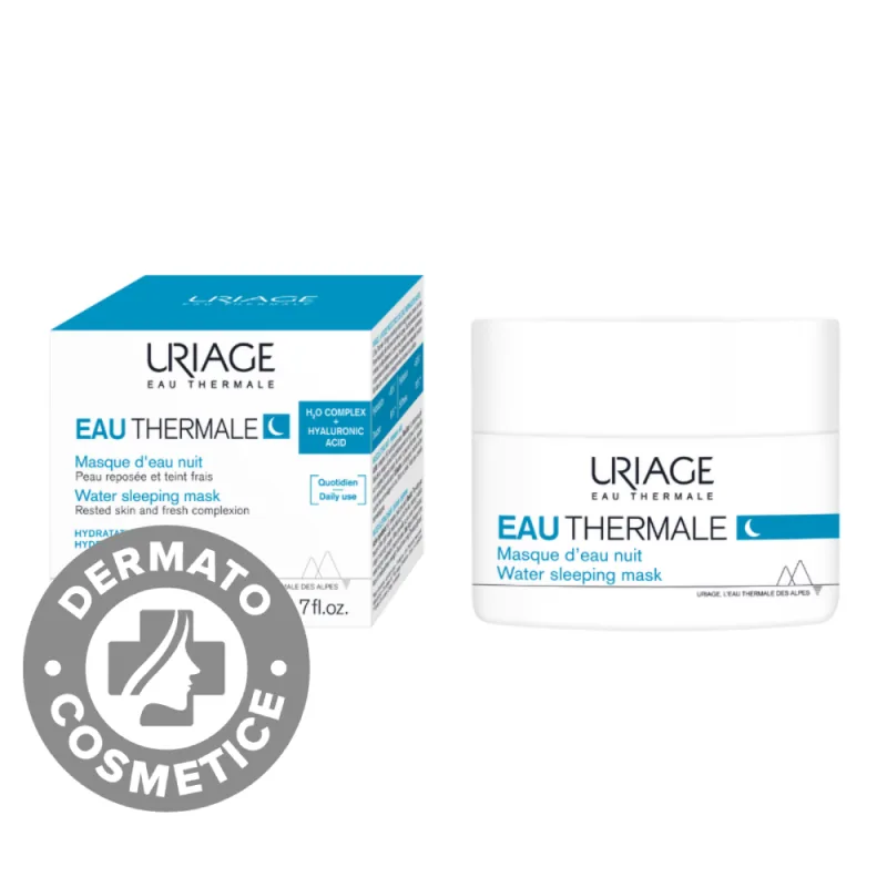 Masca de noapte hidratanta cu apa termala Eau Thermale, 50ml, Uriage — preț și oferte