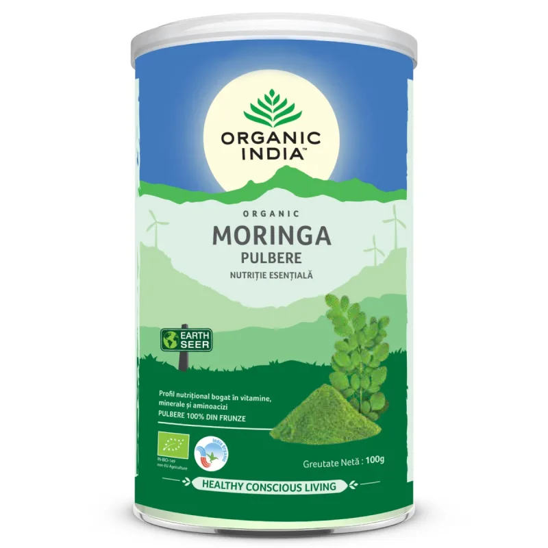 Moringa Nutritie Esentiala, 100g, Organic India — preț și oferte