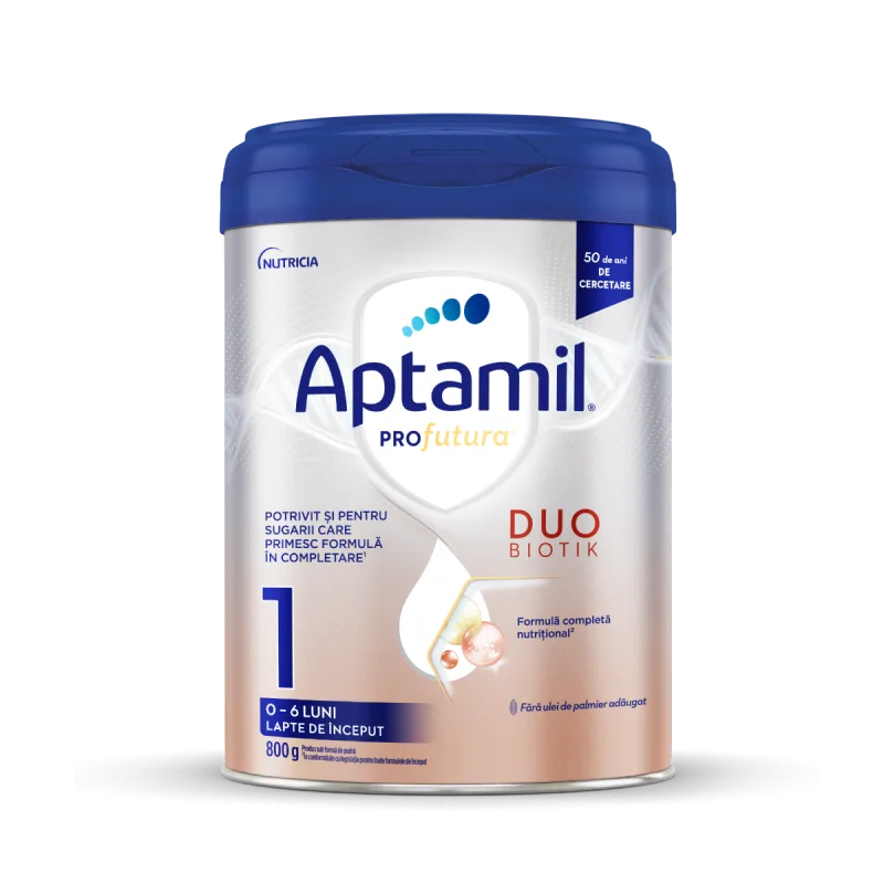 Lapte de inceput 0-6 luni PRO Futura DUO-BIOTIK 1, 800g, Aptamil Aptamil Junior — preț și oferte