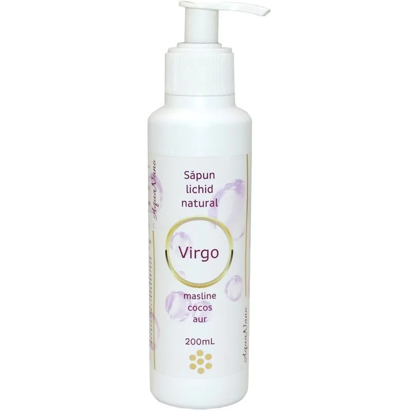Sapun lichid natural cu aur coloidal Virgo, 200ml, Aghoras — preț și oferte