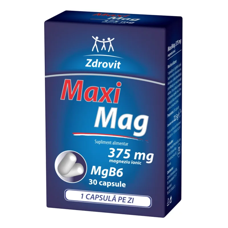 MaxiMag, 375 mg, 30 capsule, Zdrovit — preț și oferte