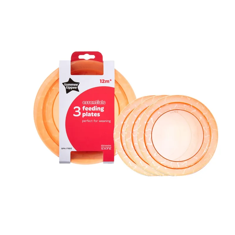 Set 3 farfurii Essential 12luni+ Portocaliu, 3 bucati, Tommee Tippee — preț și oferte