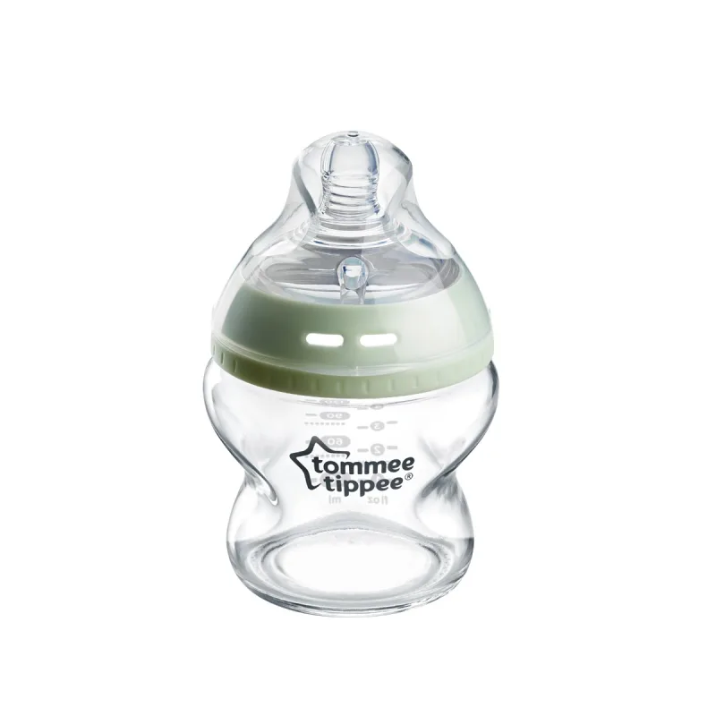 Biberon din sticla cu tetina din silicon si autosterilizare pentru 0 luni+ Natural Start, 150ml, Tommee Tippee — preț și oferte