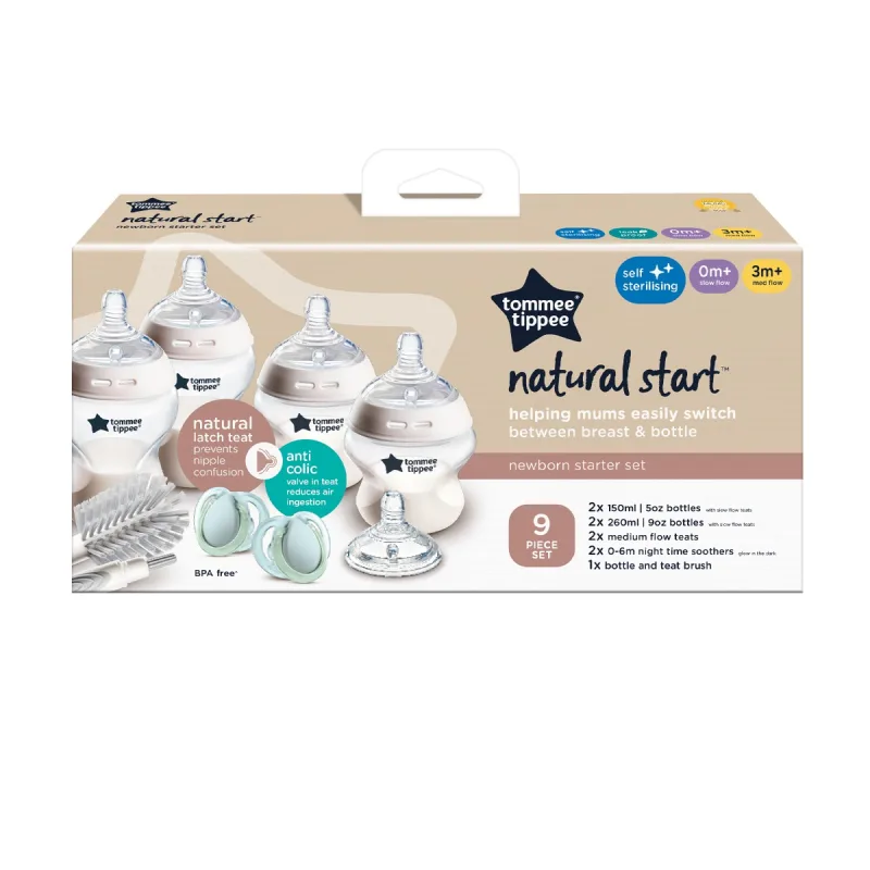 Kit Biberoane pentru nou-nascuti cu autosterilizare Natural Start, Tommee Tippee — preț și oferte
