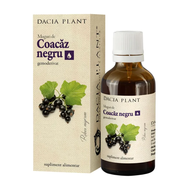 Tincuta din muguri de coacaz negru, 50ml, Dacia Plant — preț și oferte