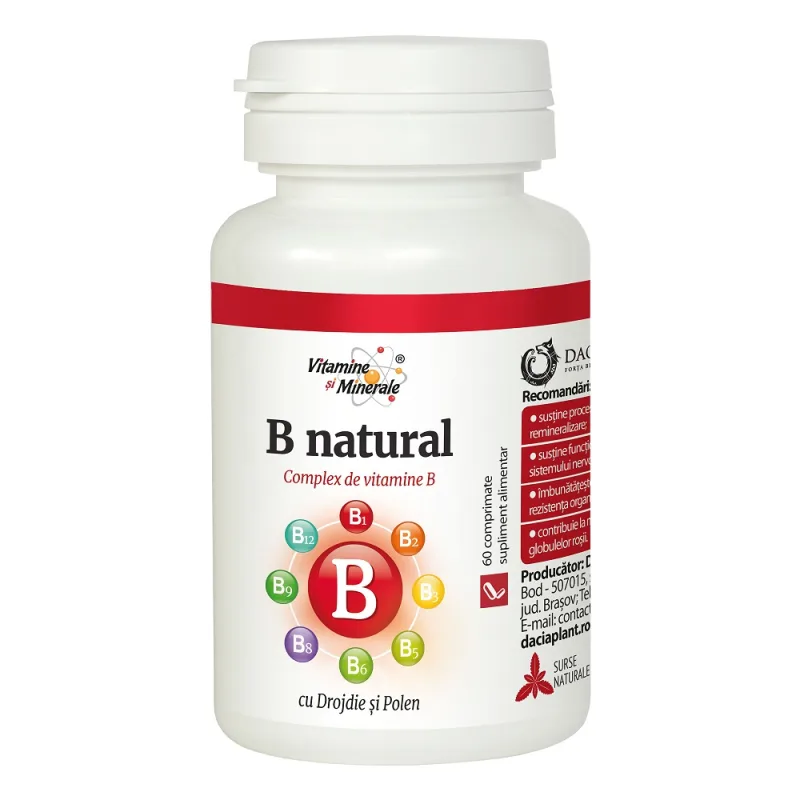 B Natural, 60 comprimate, Dacia Plant — preț și oferte