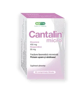 Cantalin Micro 450 mg/50 mg, 32 comprimate, Agetis — preț și oferte