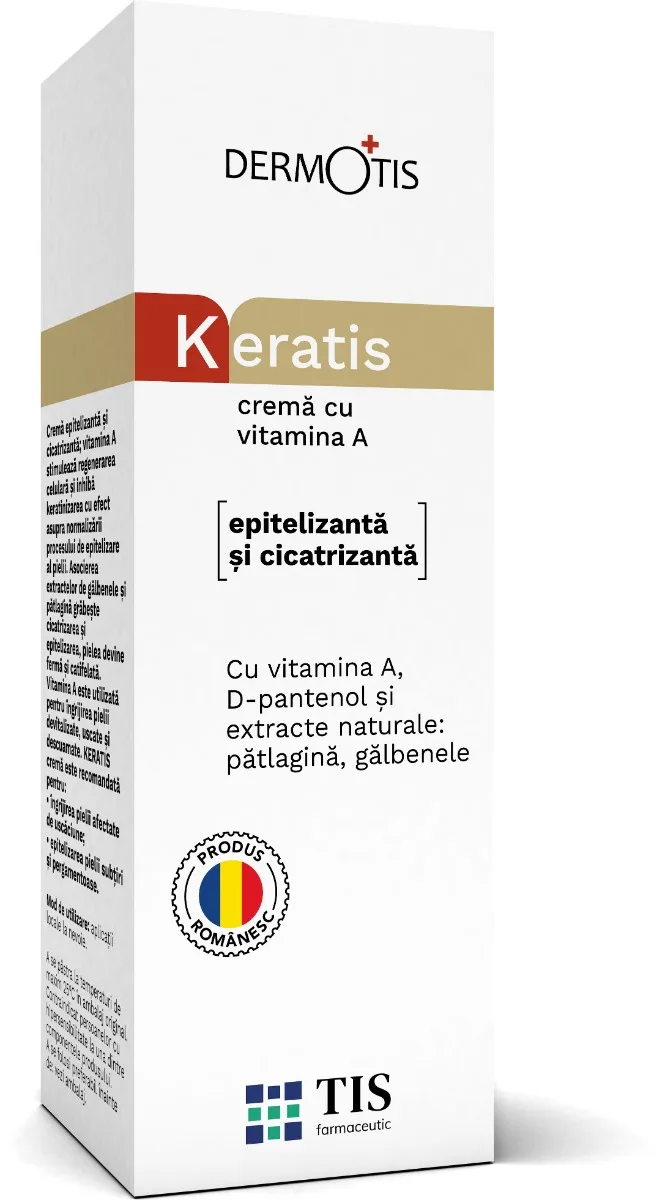 Crema cu vitamina A DermoTIS KeraTIS, 20ml, Tis Farmaceutic — preț și oferte