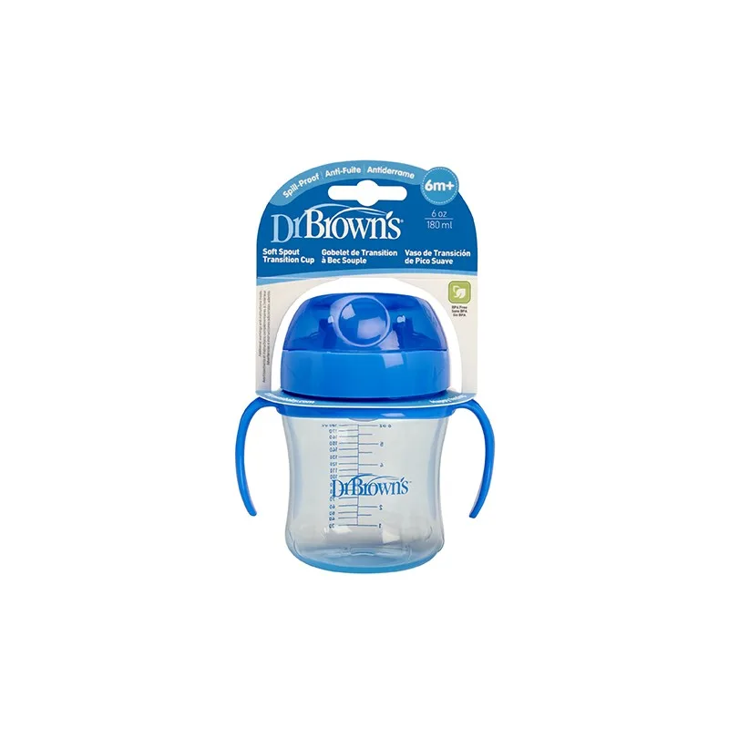 Canita tranzitie cu cioc moale si manere, 180ml, Dr. Brown's — preț și oferte