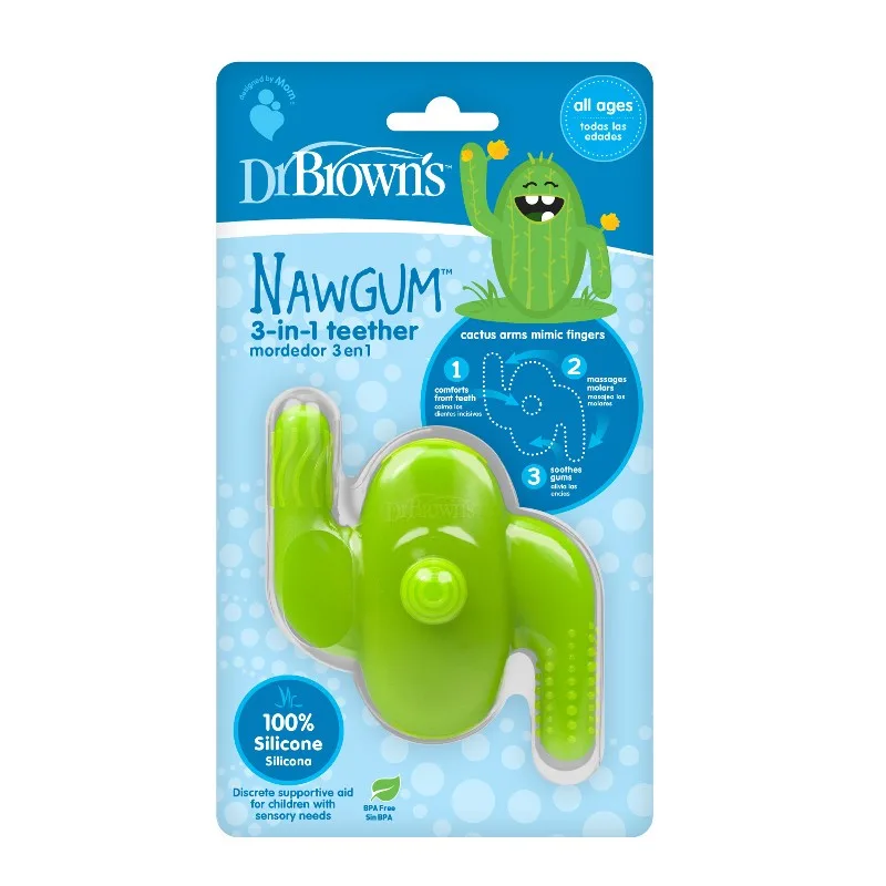 Jucarie de dentitie in forma de cactus 3 in 1, 1 bucata, Dr. Brown's — preț și oferte