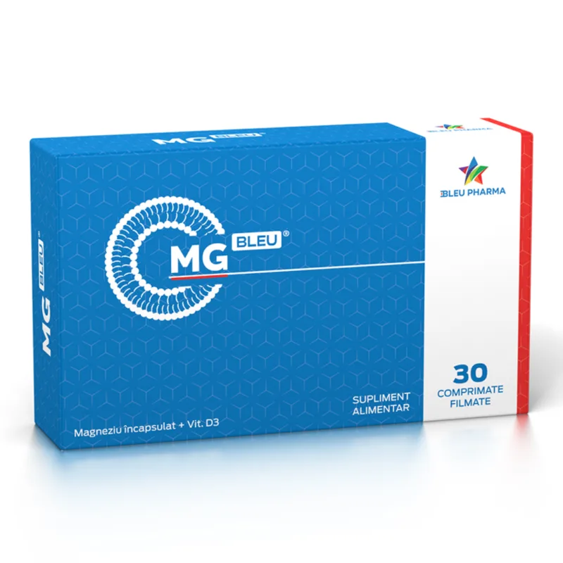 Magneziu incapsulat + Vitamina D 3 Mg Bleu, 30 comprimate, Bleu Pharma — preț și oferte