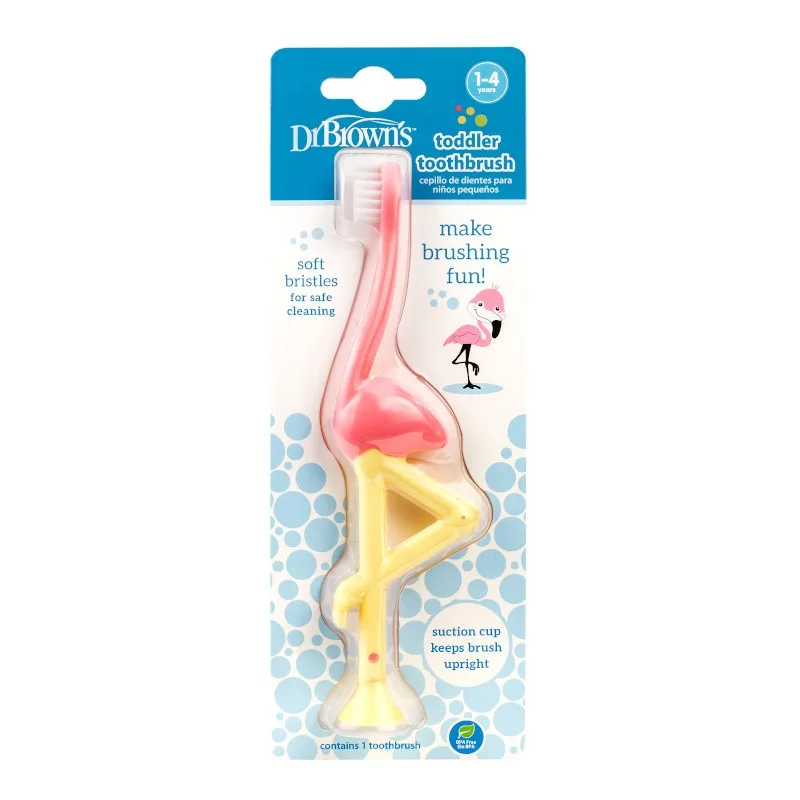 Periuta de dinti in forma de flamingo, 1 bucata, Dr. Brown's — preț și oferte