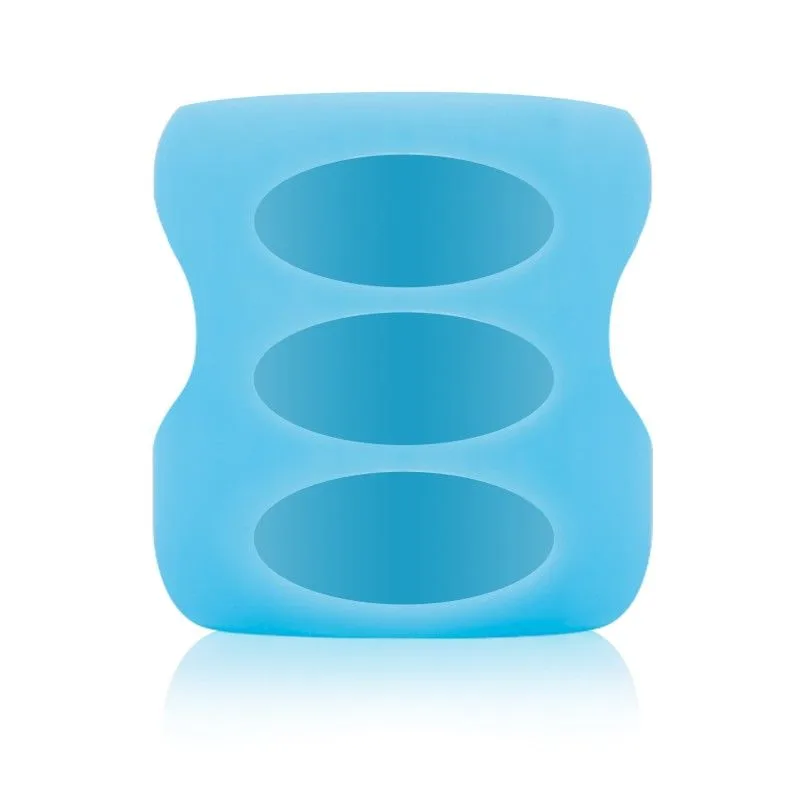Protectie silicon pentru biberon din sticla cu gat larg albastru, 150ml, Dr. Brown's — preț și oferte