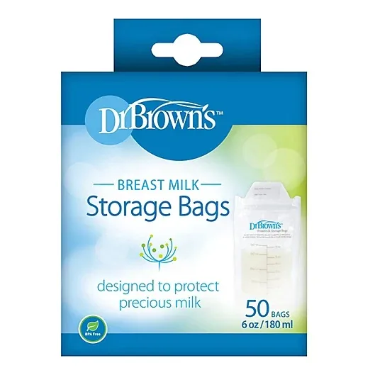 Pungi pentru depozitarea laptelui matern, 50 buc x 180ml, Dr. Brown's — preț și oferte