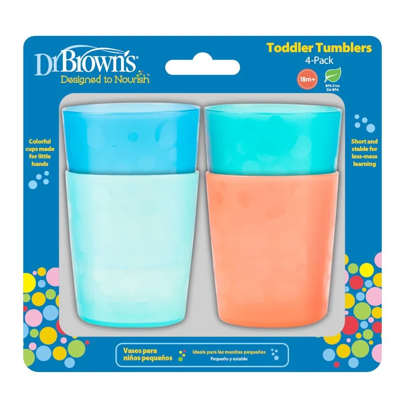 Set pahare colorate, 4 bucati, Dr. Brown's — preț și oferte