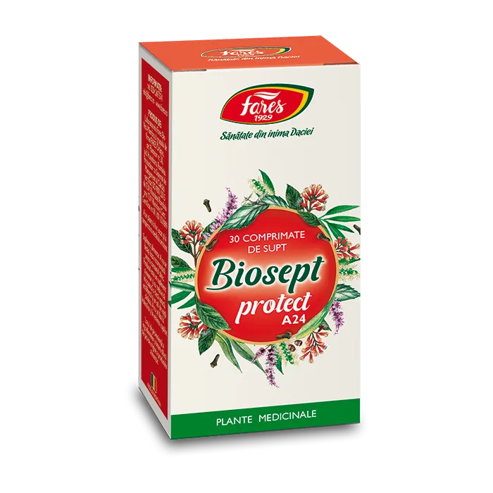 Biosept Protect A24, 30 comprimate, Fares — preț și oferte